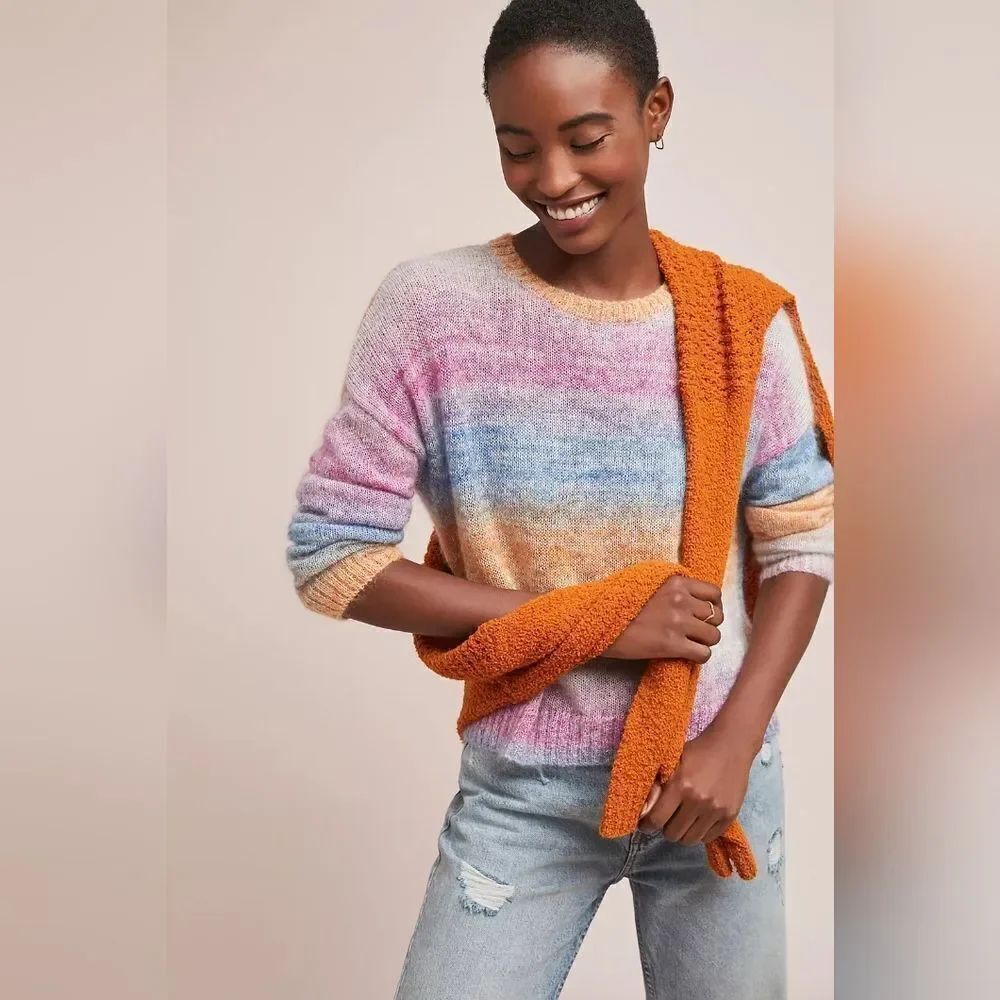 Anthropologie Rails Camille Multicolor Wool And Mohair Sweater